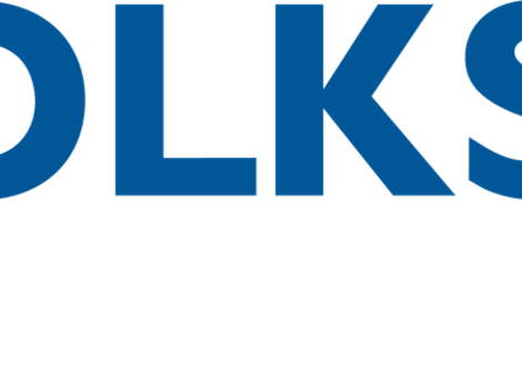 A logo of Volksbank Tirol in blue. It features the lettering "VOLKSBANK TIROL" with a stylized wing symbol.