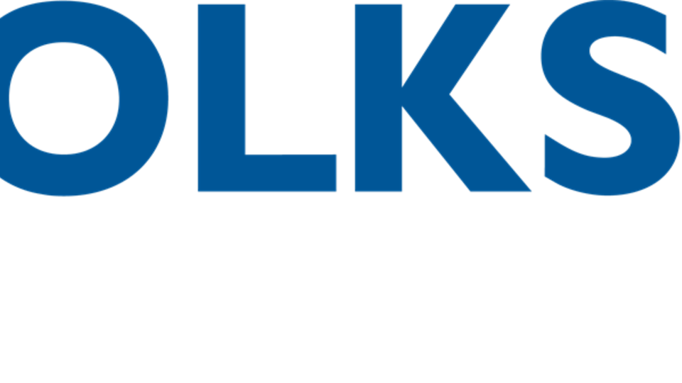 A logo of Volksbank Tirol in blue. It features the lettering "VOLKSBANK TIROL" with a stylized wing symbol.